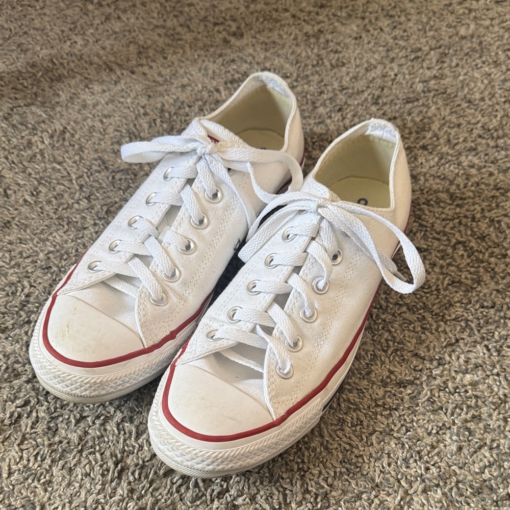 Converse White and Red Sneakers